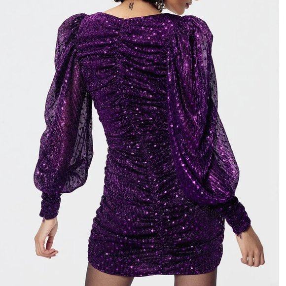 For Love And Lemons Purple Mini Dress - Picture 2 of 7
